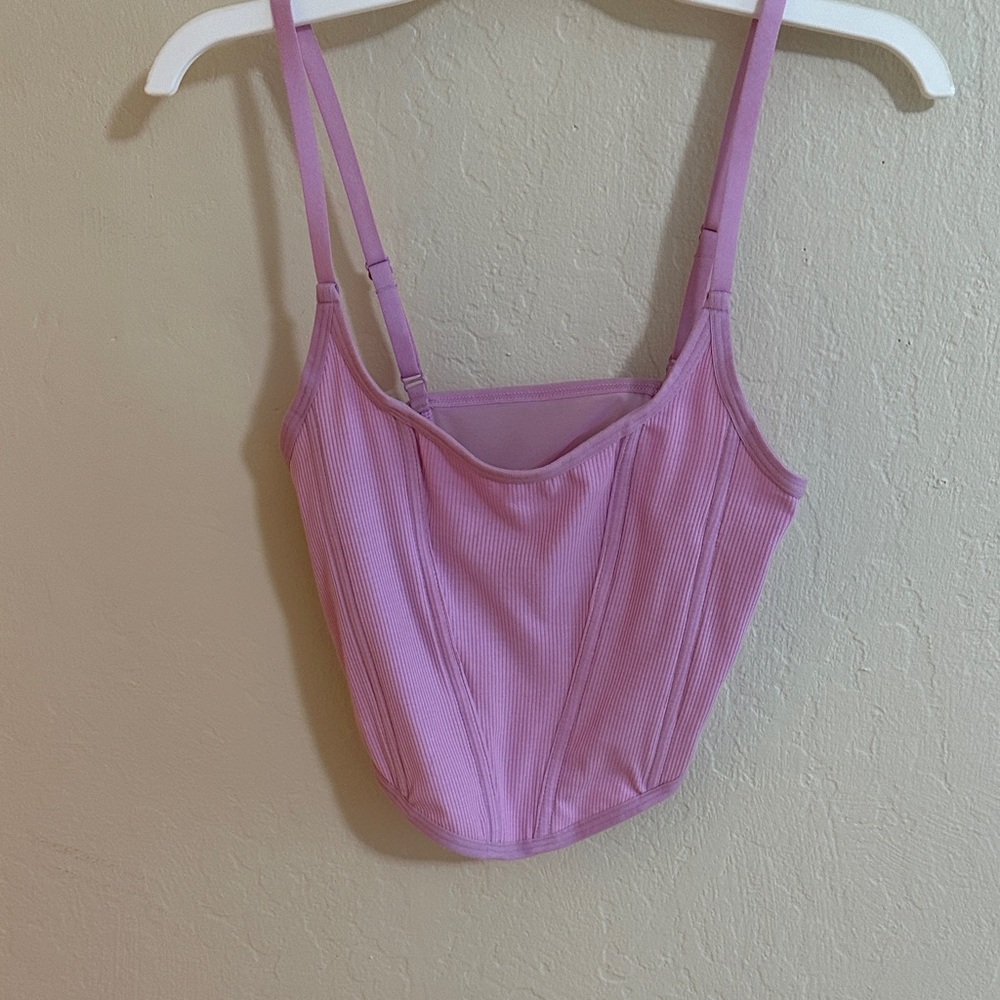 Colsie Lavender Ribbed Crop Top